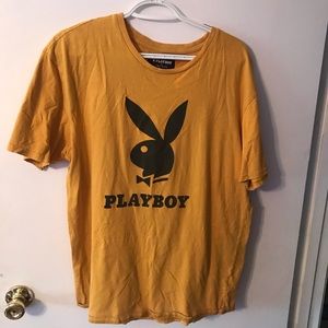 yellow play boy bunny tee shirt